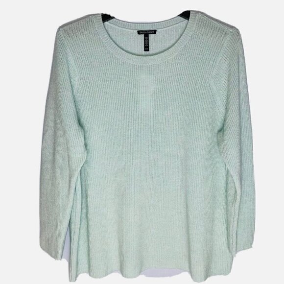 Eileen‎ Fisher Coldwater Mint Green Merino Wool Knit Pullover XL NWT - Picture 1 of 7